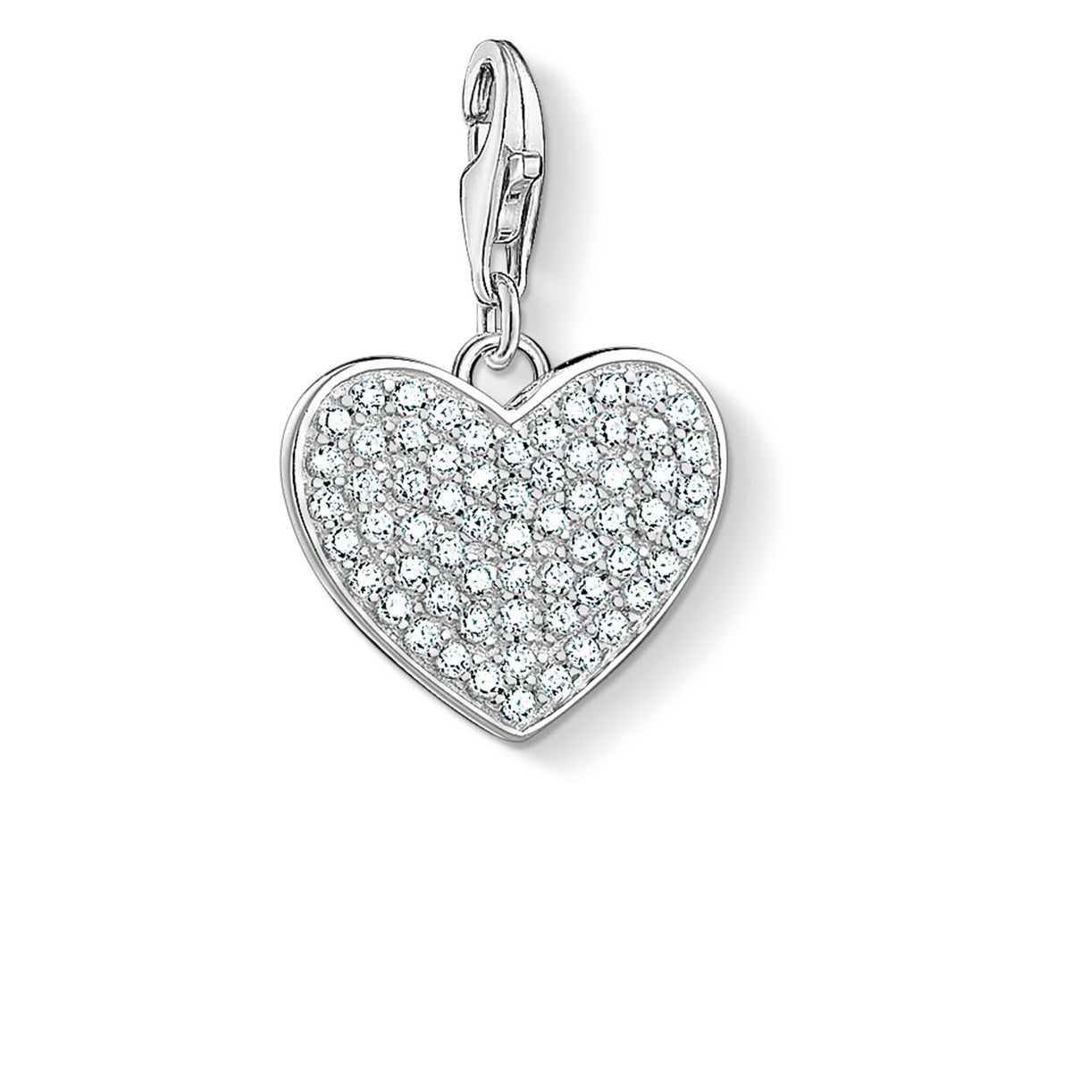 CHARM CLUB CZ PAVE HEART CHARM