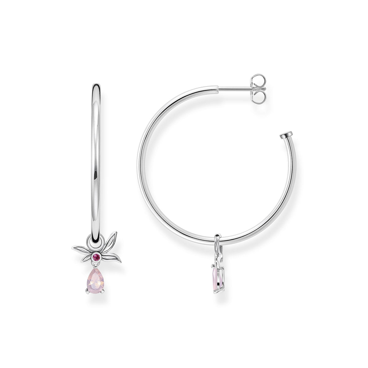 MAGIC GARDEN LEAF HOOP EARRINGS