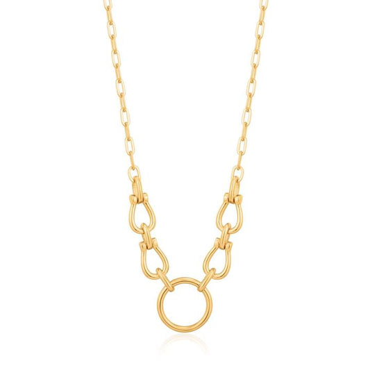 CHAIN REACTION HORSESHOE LINK NECKLACE