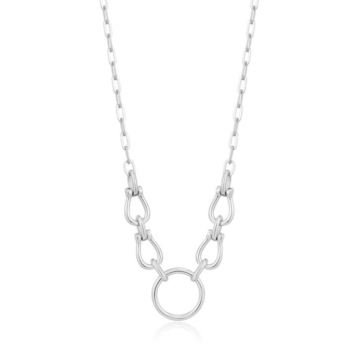 CHAIN REACTION HORSESHOE LINK NECKLACE