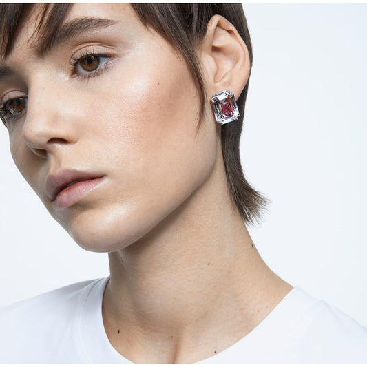 CHROMA STUD EARRINGS - PINK, RHODIUM