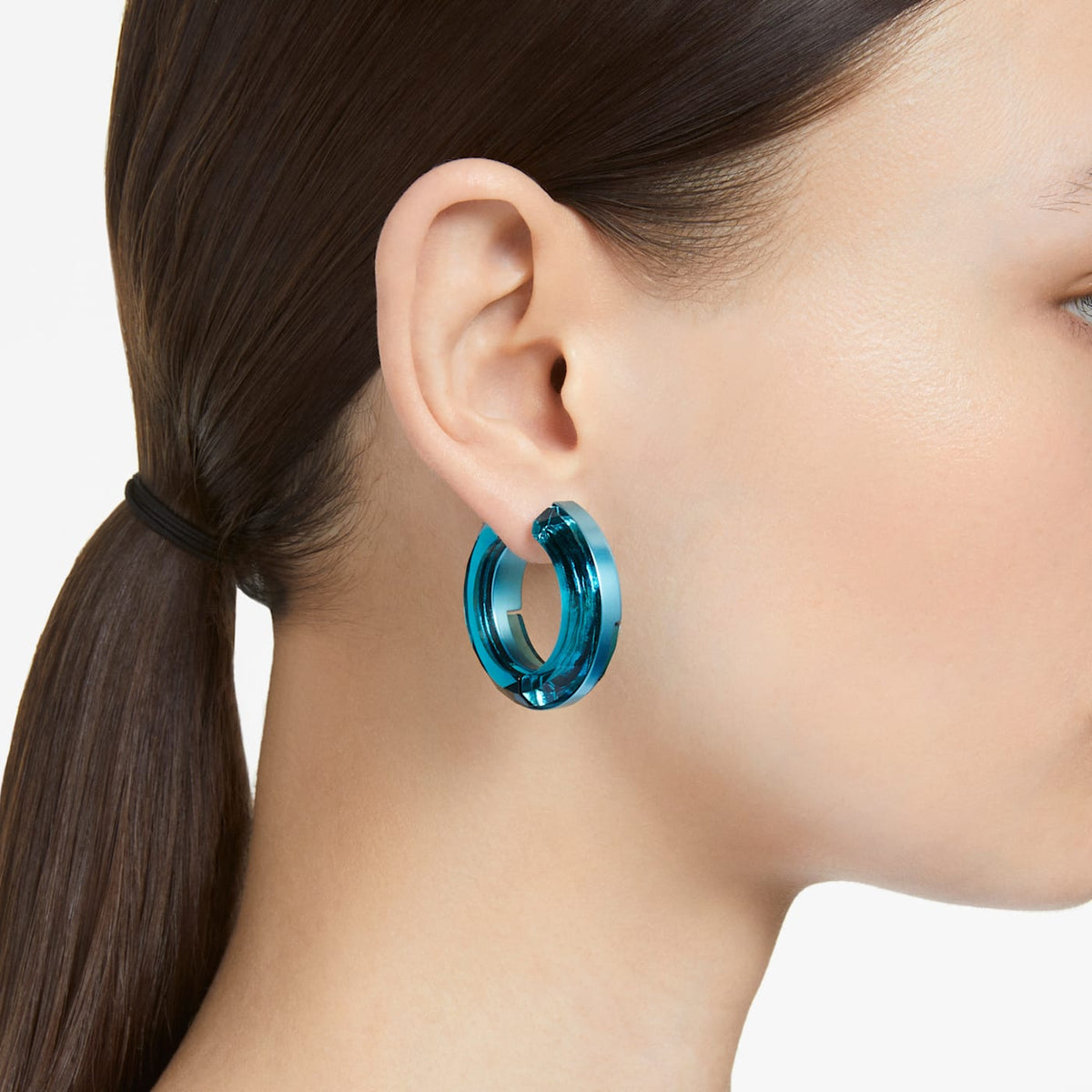 LUCENT HOOP EARRINGS - BLUE