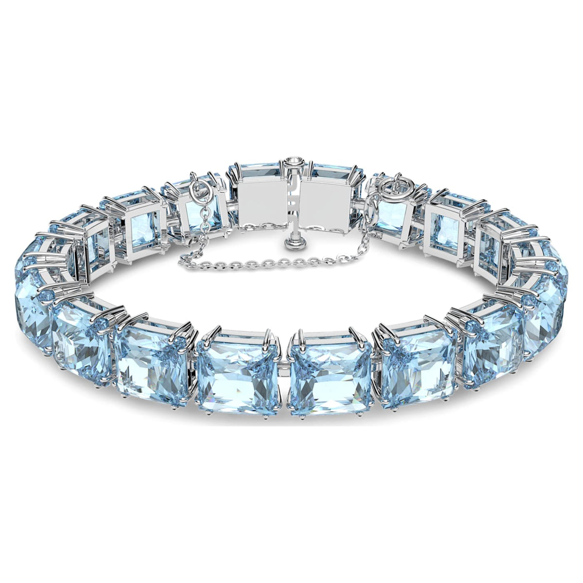 MILLENIA TENNIS BRACELET MEDIUM - BLUE, RHODIUM