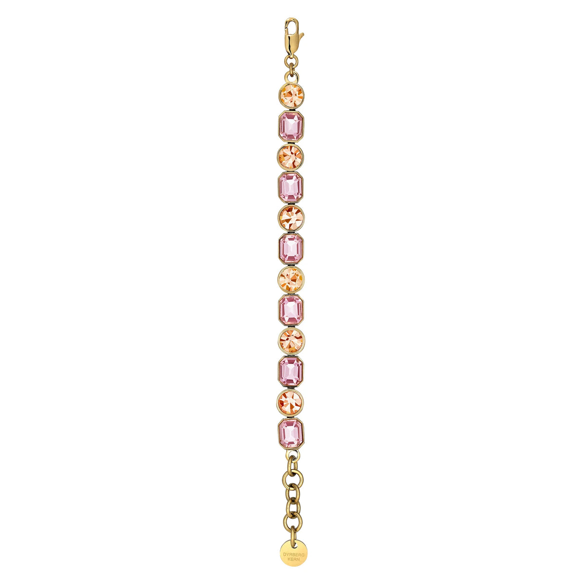 ALAYA SHINEY GOLD LIGHT ROSE/PEACH BRACELET