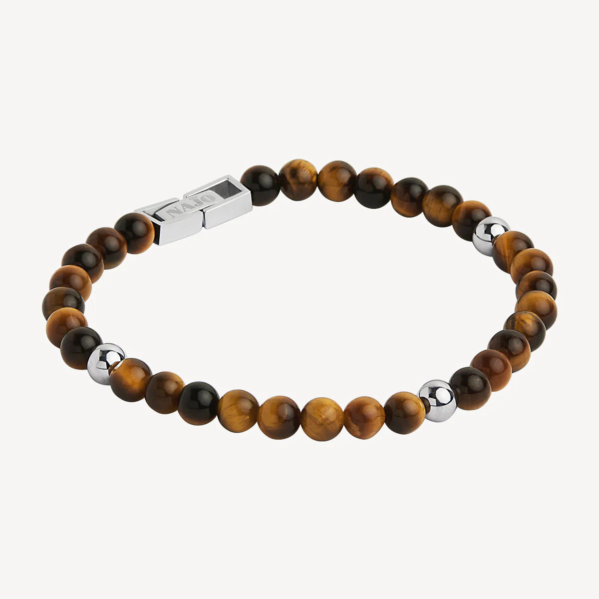 ATLAS MEN'S 6MM BEADED TIGER EYE BRACELET