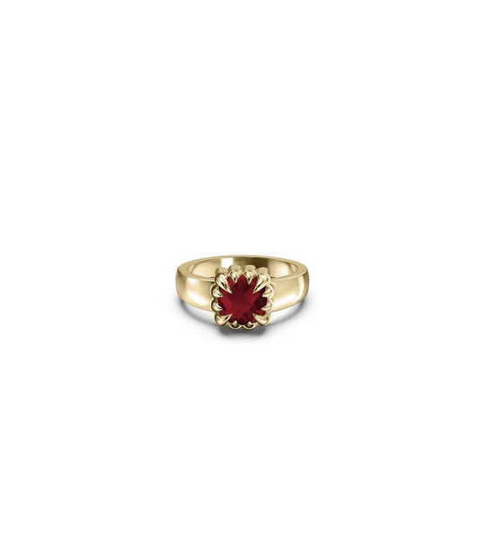 BABY CLAW RING GARNET
