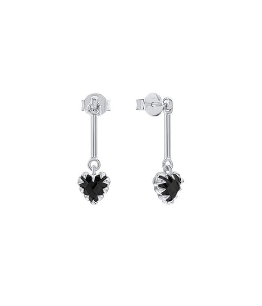 LOVE CLAW BAR EARRINGS ONYX