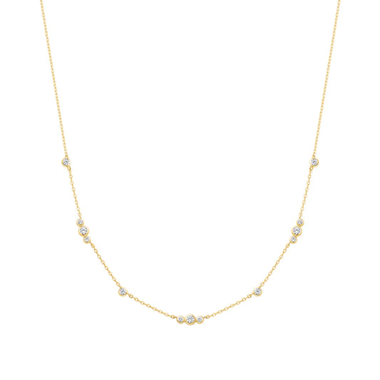 DAINTY BEZEL STATION NECKLACE
