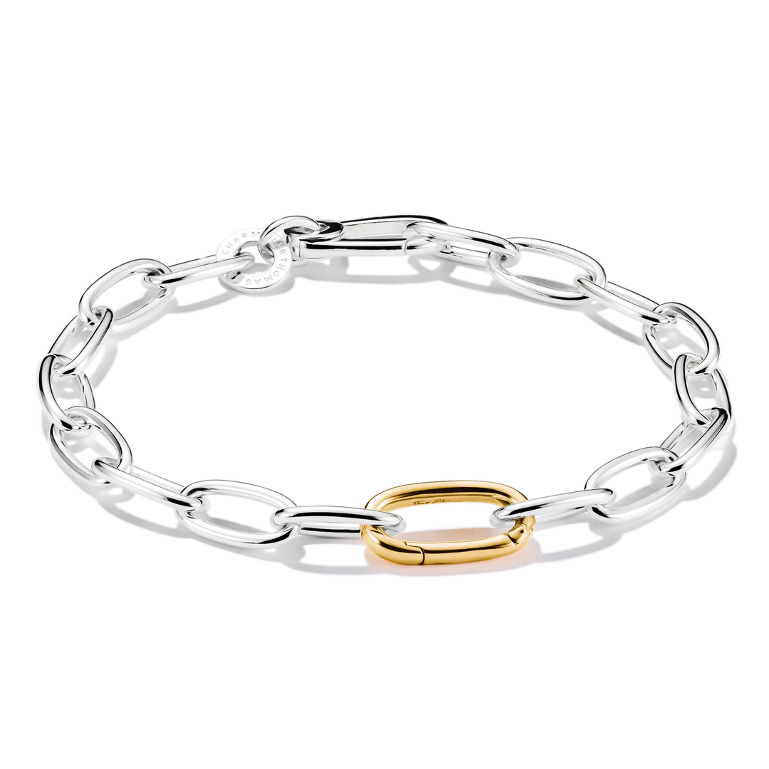 CONNECT BICOLOUR LINK CHARM BRACELET