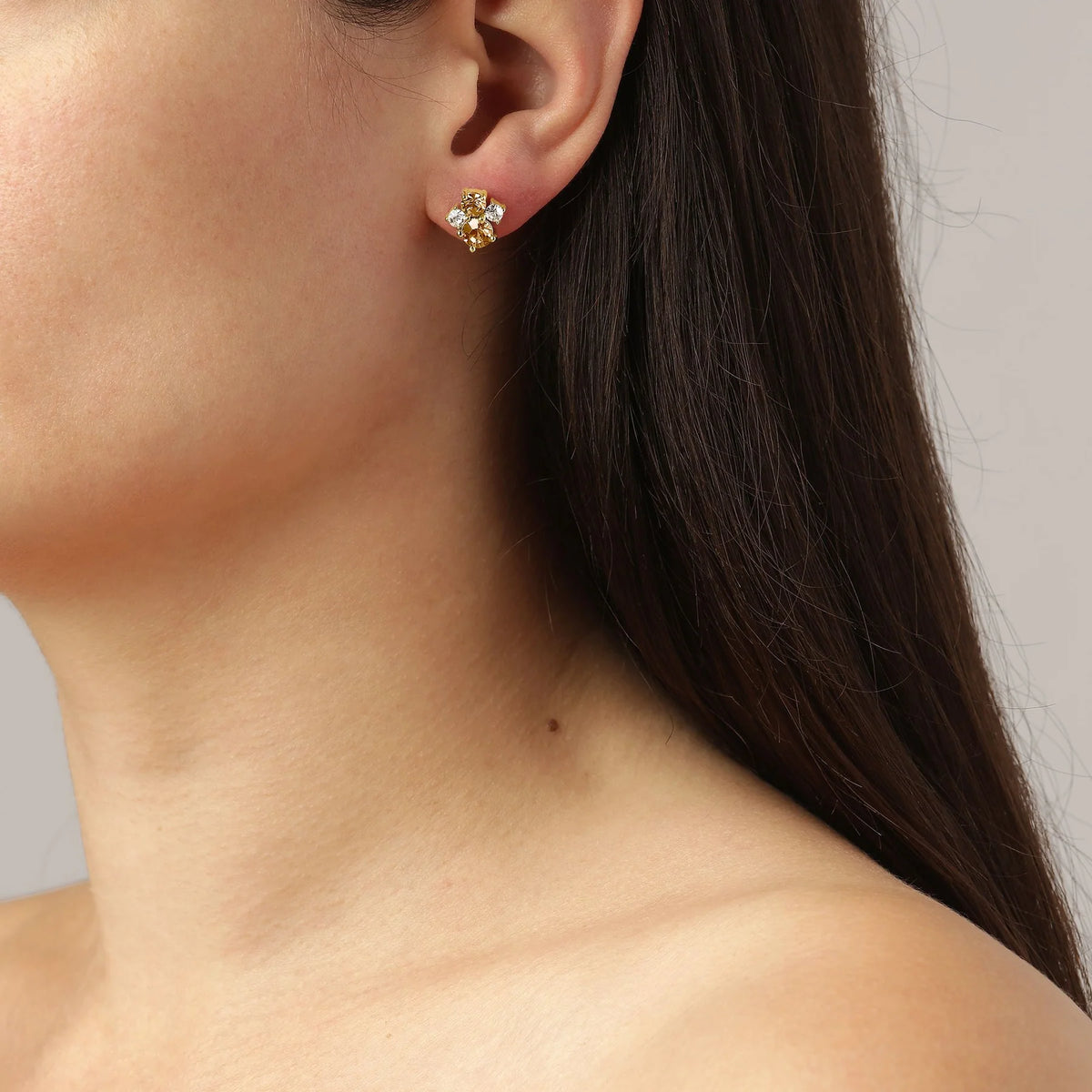 BILLIS SHINEY GOLD GOLDEN EARRINGS