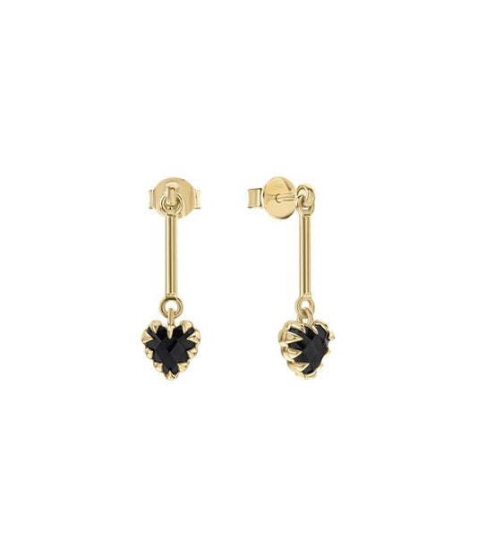 LOVE CALW BAR EARRINGS ONYX