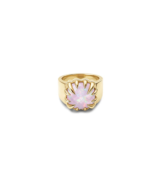CLAW RING PINK BELLO OPAL