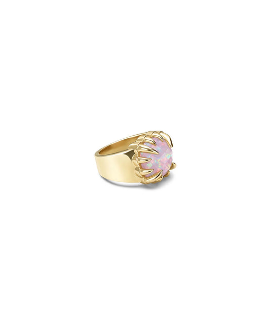 CLAW RING PINK BELLO OPAL