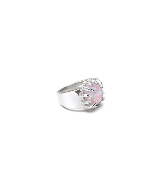 CLAW RING PINK BELLO OPAL