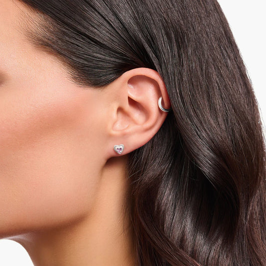 COSMIC HEART PINK STUDS