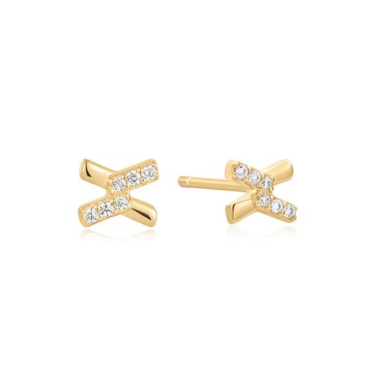 DUSK CROSS CRYSTAL STUDS