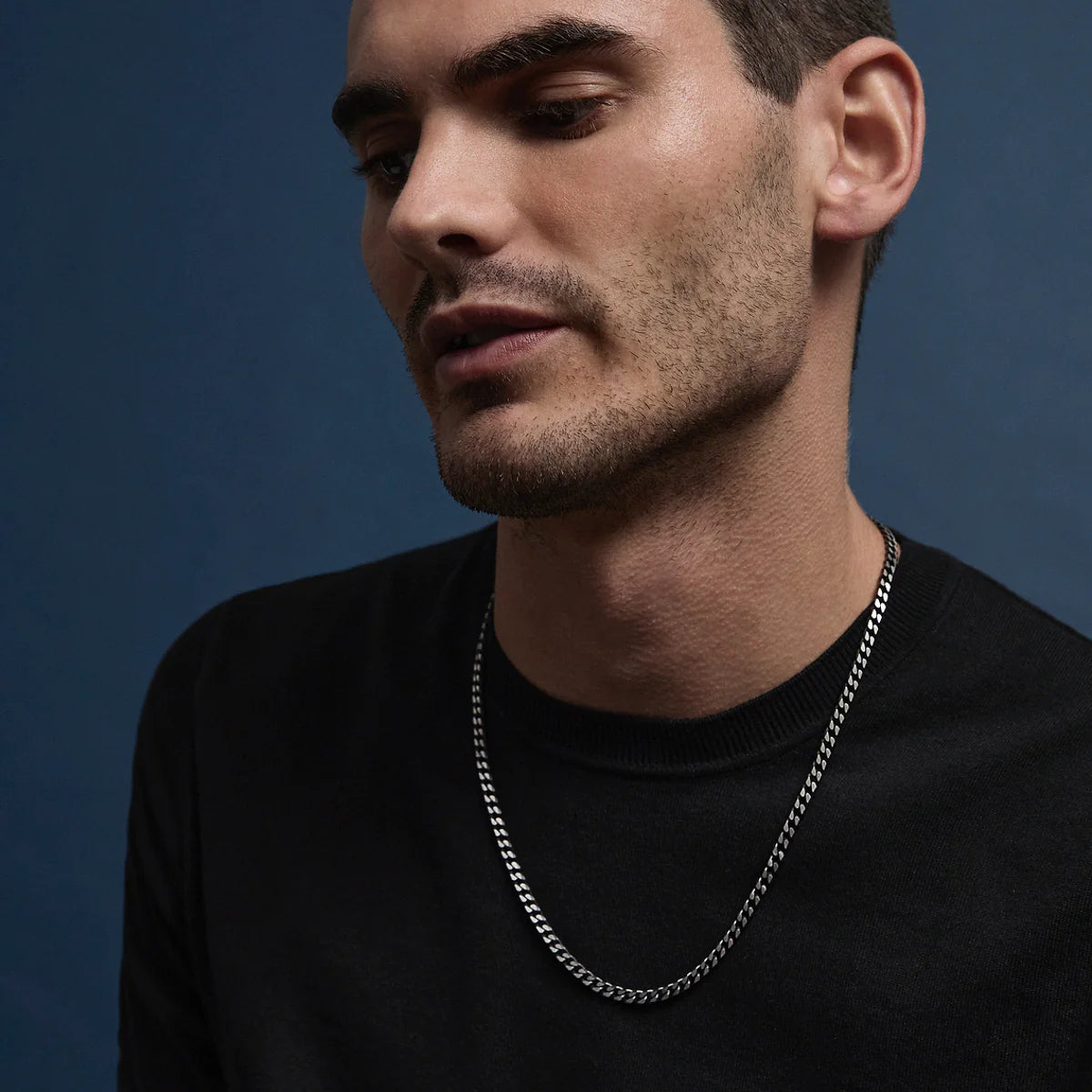 NERO MEN'S CURB CHAIN NECKLACE