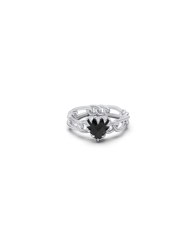 LOVE CLAW CURB RING ONYX