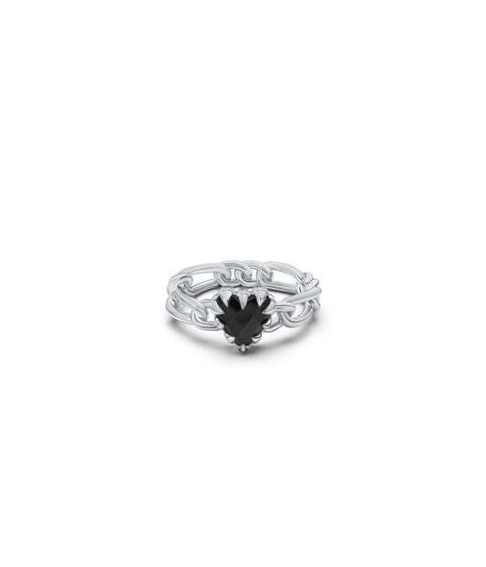 LOVE CLAW CURB RING ONYX