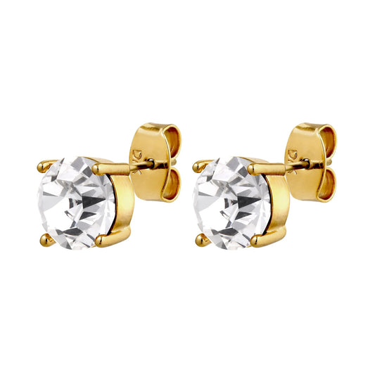 DAZE SHINEY GOLD CRYSTAL EARRINGS