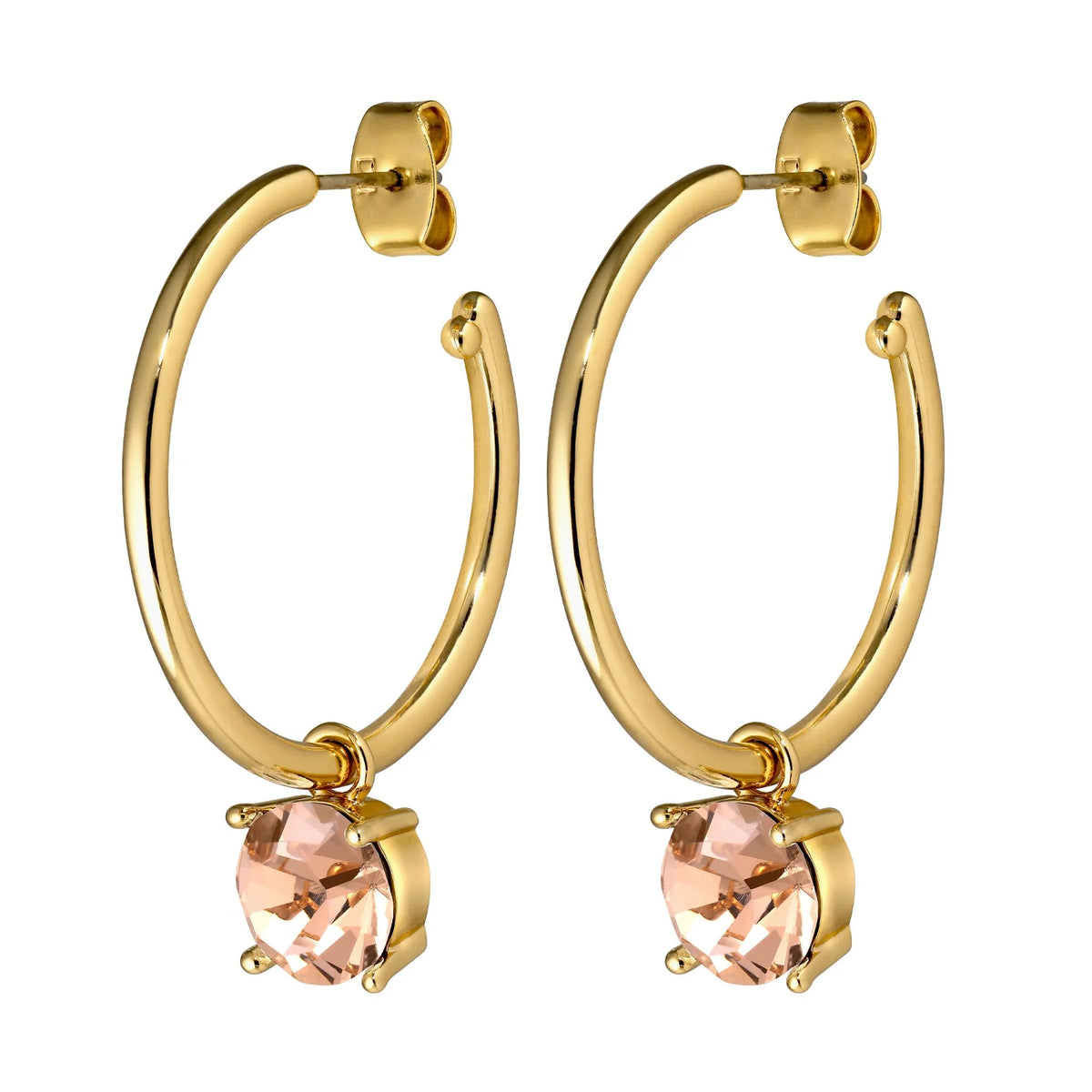 DIEGA SHINEY GOLD PEACH EARRINGS