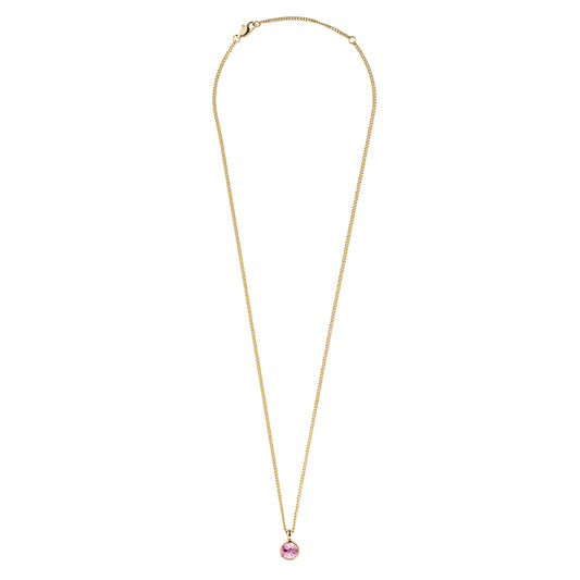 ETTE SHINY GOLD LIGHT ROSE NECKLACE