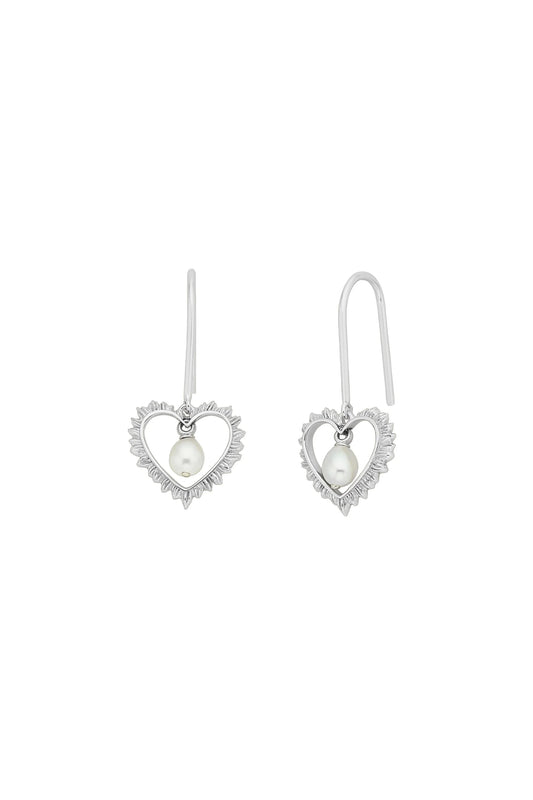 FLAMING HEART EARRINGS WITH FWP