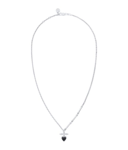 LOVE CLAW FOB NECKLACE ONYX