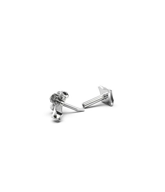 SINGLE GOTHIC CROSS FLATBACK EARRING