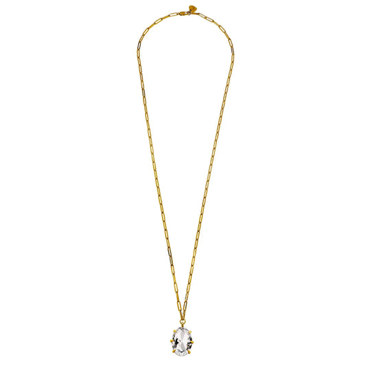 KALLY SHINY GOLD CRYSTAL NECKLACE