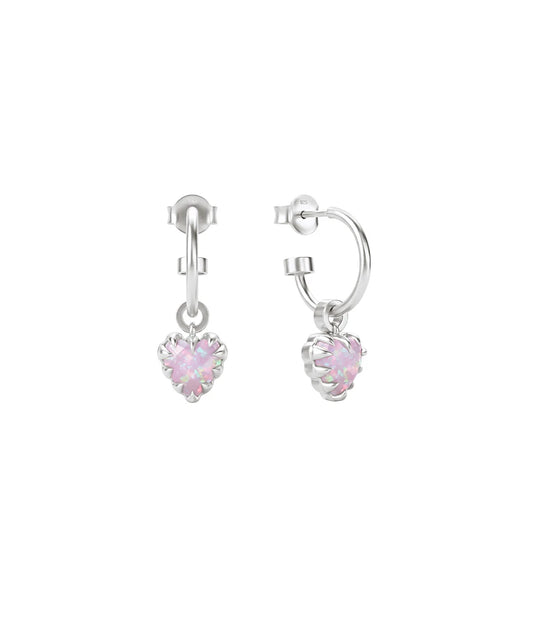 LOVE CLAW ANCHOR EARRINGS PINK BELLO OPAL