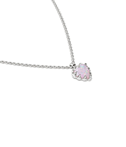 LOVE CLAW NECKLACE PINK BELLO OPAL