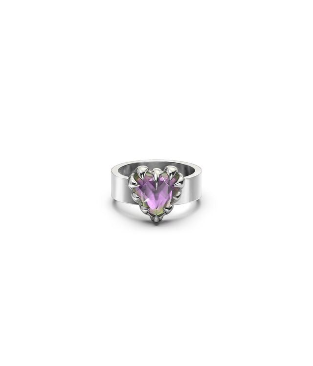 LOVE CLAW RING MYSTIC QUARTZ