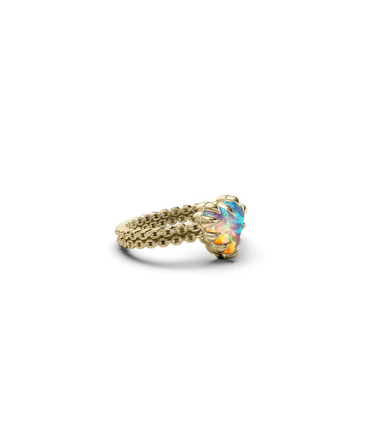 MINI LOVE CLAW RING BELLO OPAL