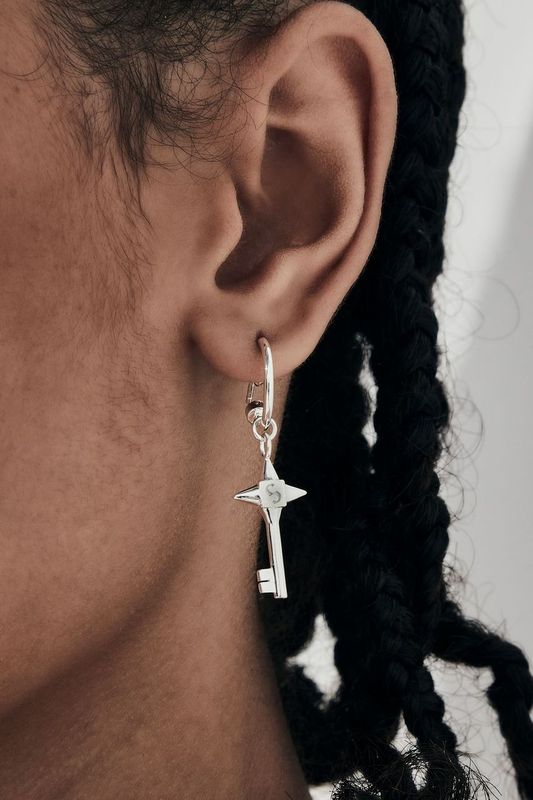 LOVE KEY ANCHOR EARRINGS