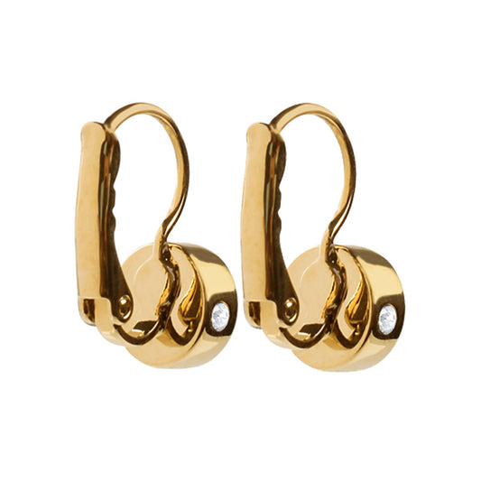 MADU SHINY GOLD AQUA EARRINGS