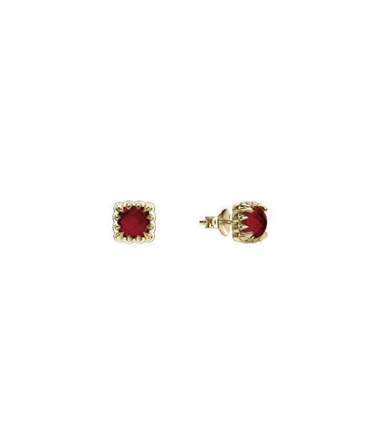 MINI CLAW STUDS GARNET