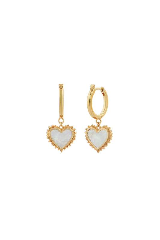 FLAMING MOTHER OF PEARL HOOPS