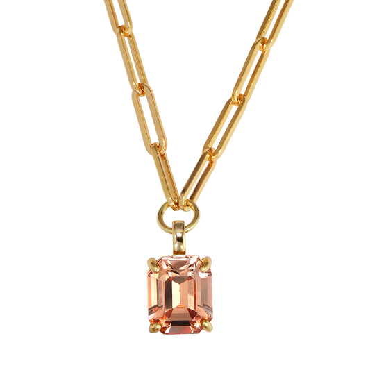OCTA SHINEY GOLD PEACH NECKLACE