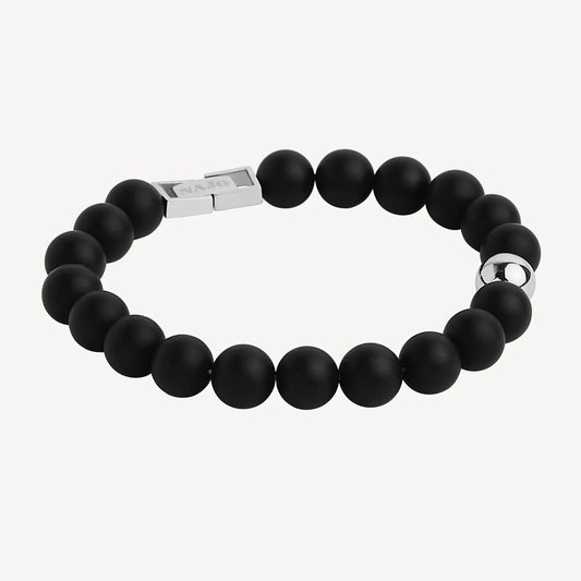 ATLAS MEN'S 10MM BEADED ONYX BRACELET