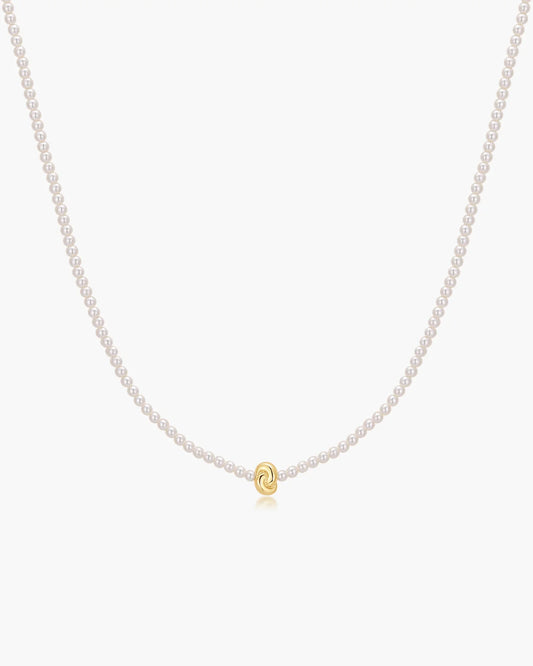 SWAN TWIST & GLASS PEARL BEADED NECKLACE