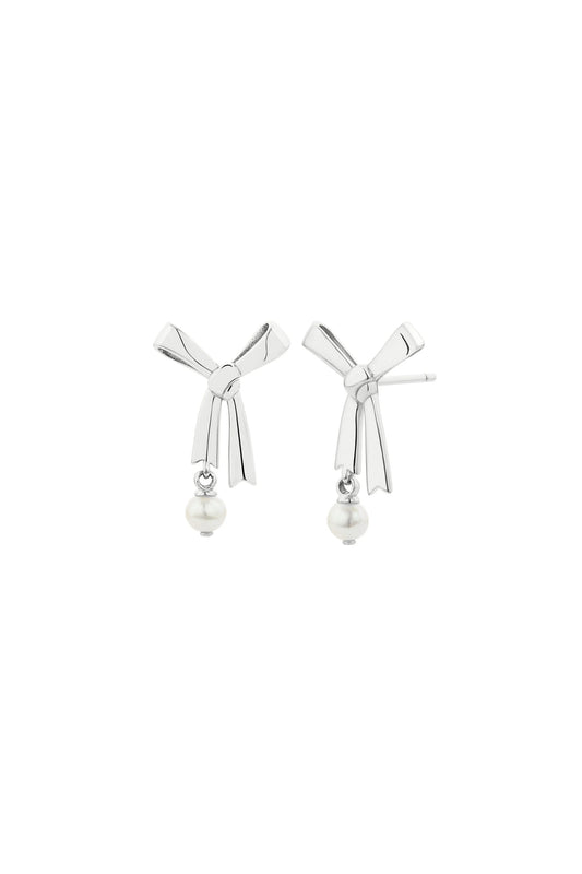 PEARL BOW STUDS