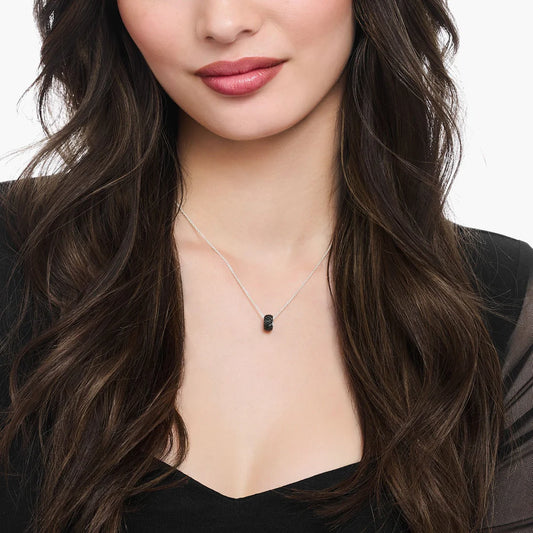 ESSENTIALS PAVE RING  PENDANT NECKLACE