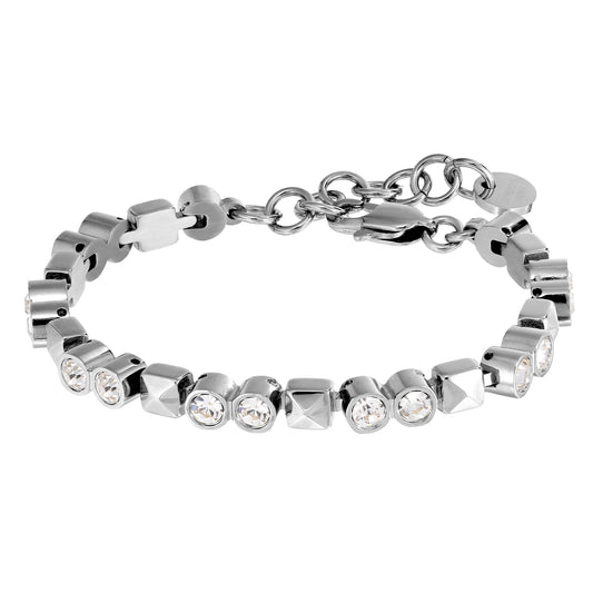 ROCKSTUD SHINY SILVER CRYSTAL BRACELET