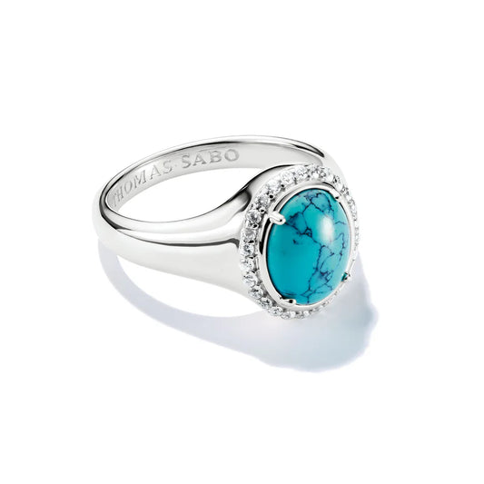 ELYNDRA ROUND TURQUOISE RING