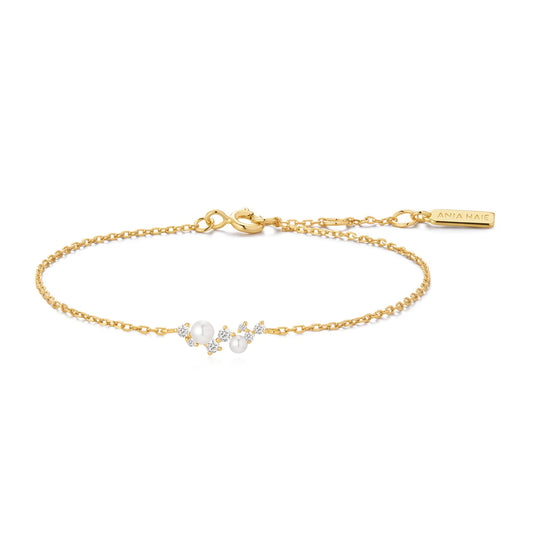 STAR SHELL PEARL CLUSTER BRACELET
