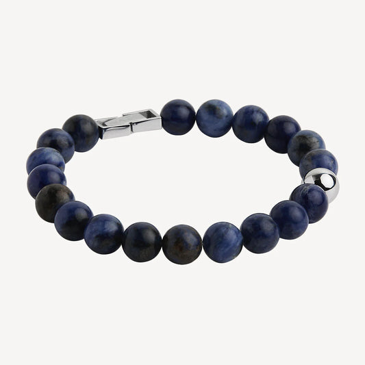 ATLAS MEN'S 10MM BEADED SODALITE BRACELET