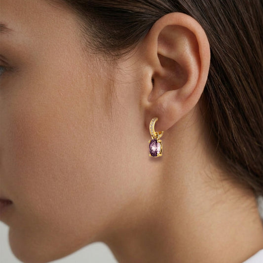 SOLENE SHINY GOLD VINTAGE ROSE GOLDEN EARRINGS
