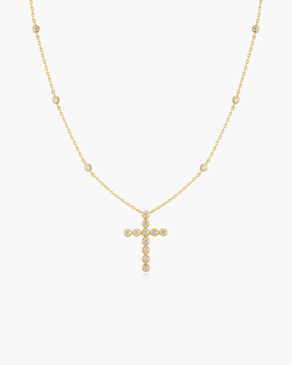 WANDERER STATION NECKLACE WITH CROSS PENDANT