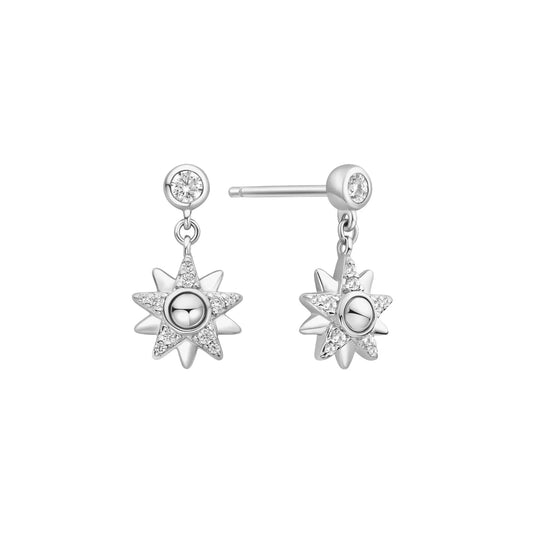 STAR SUNBURST DANGLE EARRINGS